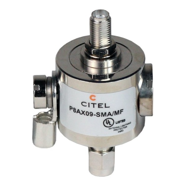 Citel Outdoor RF Protector, Dc-3.5 Ghz, Dc Pass, 25W, Imax 20Ka, Male-Female Sma Connector P8AX09-SMA/MF - main